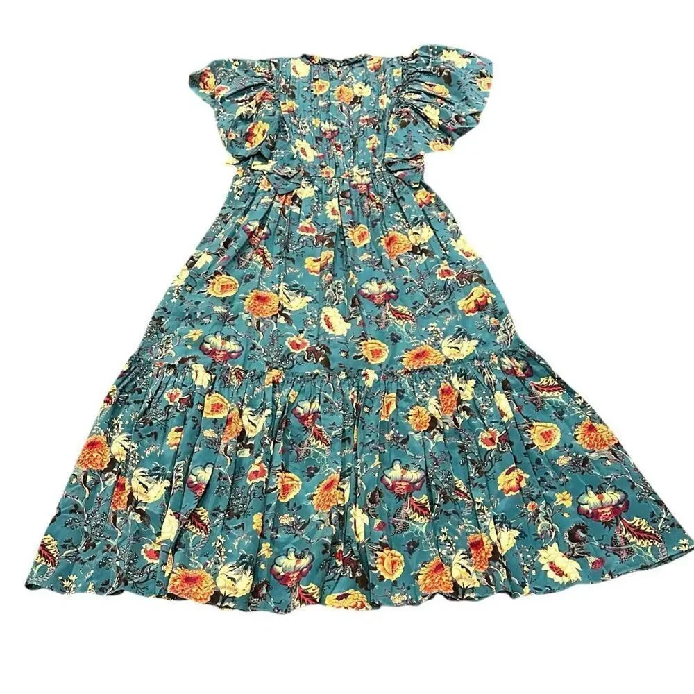 ULLA JOHNSON Ilaria Silk Dress in Bluette NWT Size 4 - Picture 7 of 11
